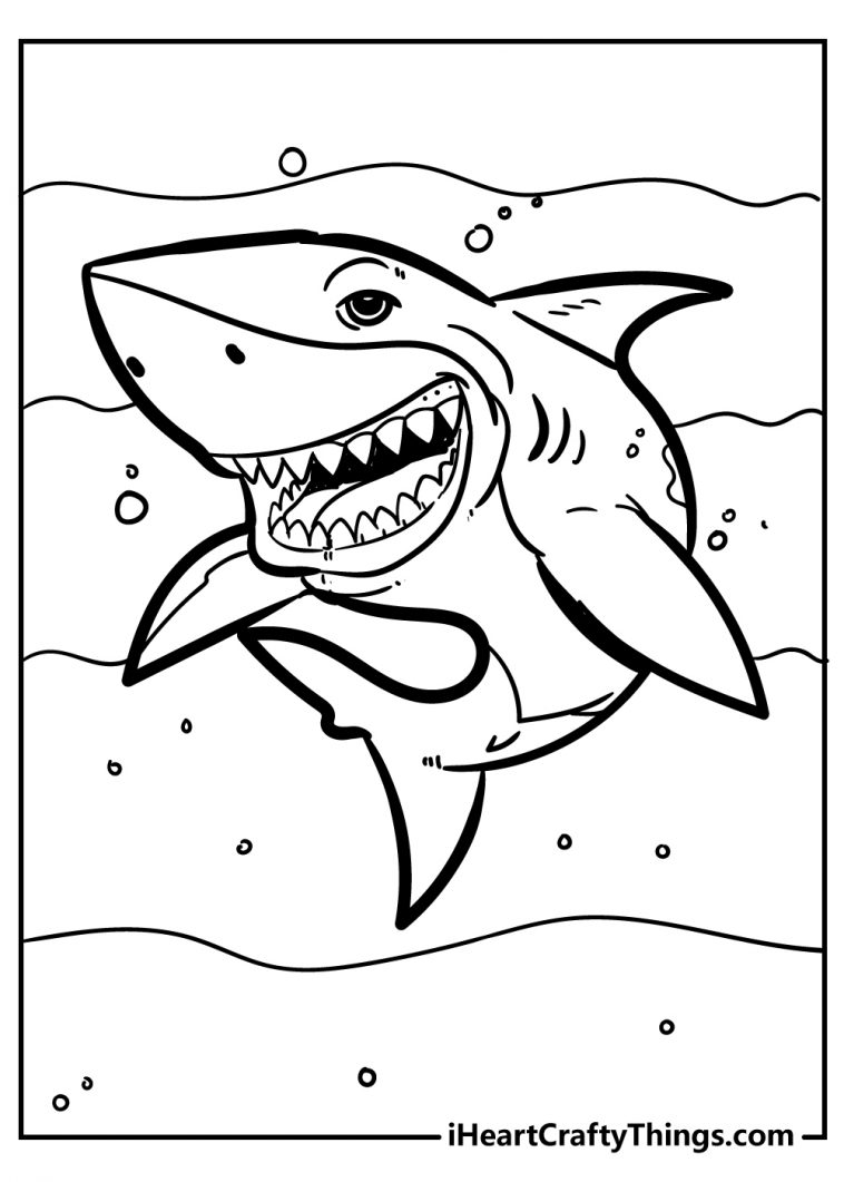 shark coloring pages kids