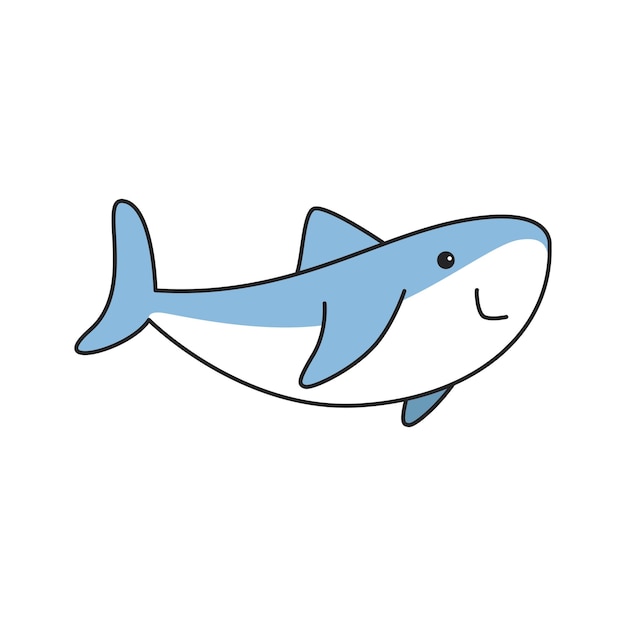 Premium Vector | Shark sea animal cartoon icon vector illustration ...