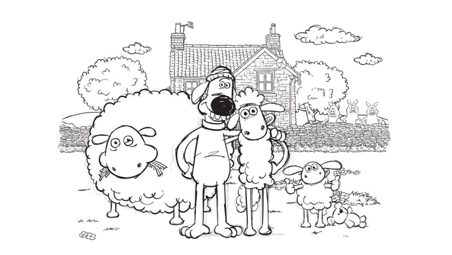 shaun the sheep coloring pages