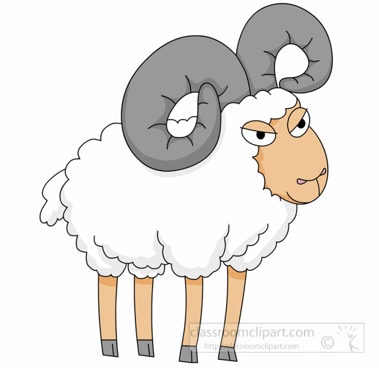 Sheep Clipart Clipart - sheep-with-horns-clipart-127 - Classroom ...