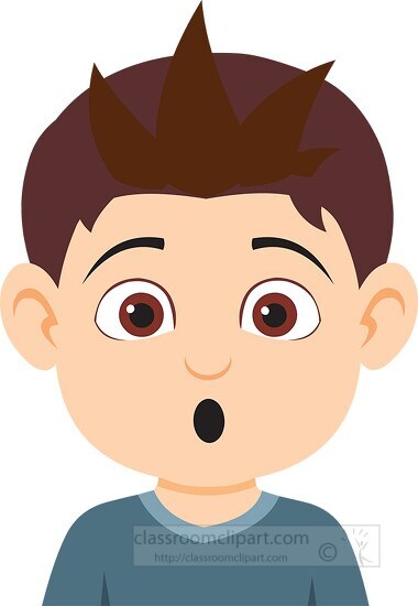 Emotions and Expressions Clipart-Boy character shock expression ...