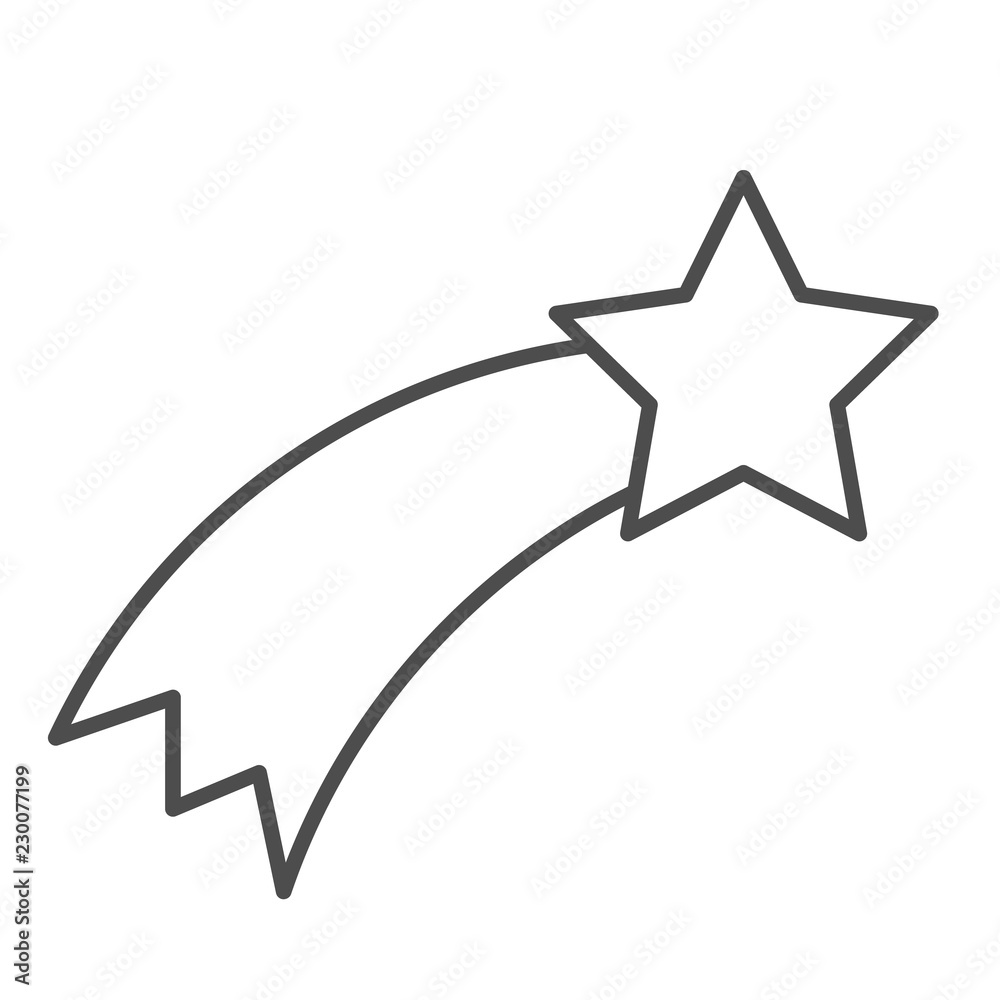 shooting star outline