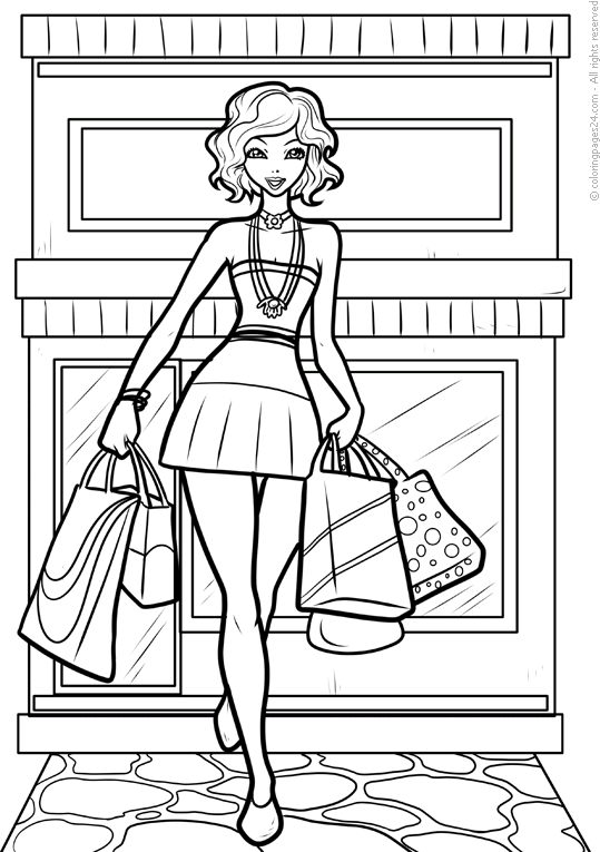 Shopping 5 | Coloring Pages 24