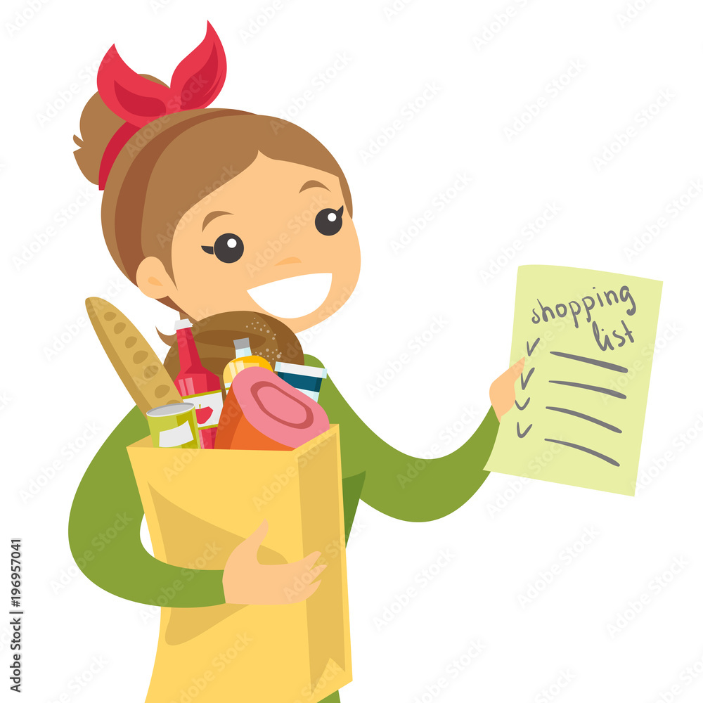 shopping list clipart