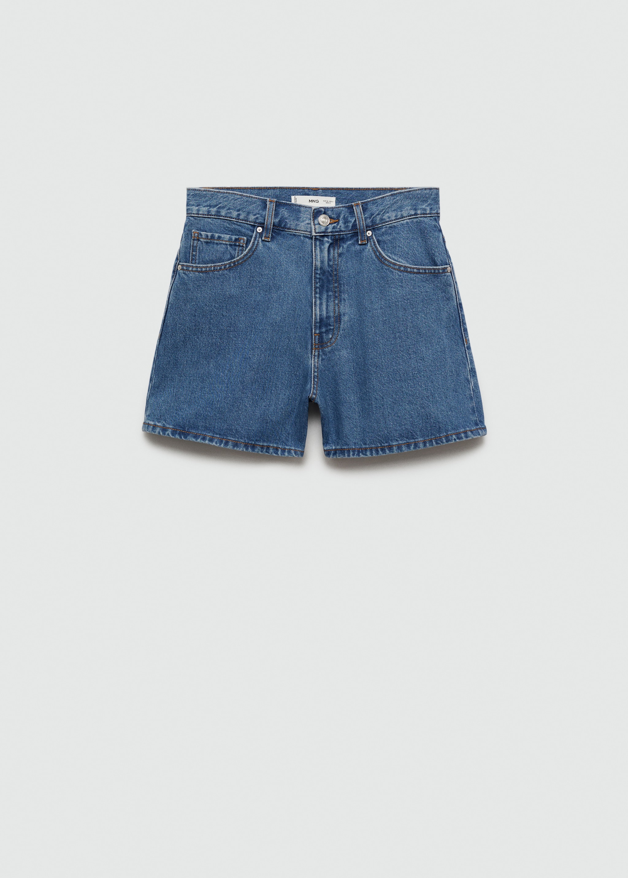 Jeans-Shorts mit hoher Taille