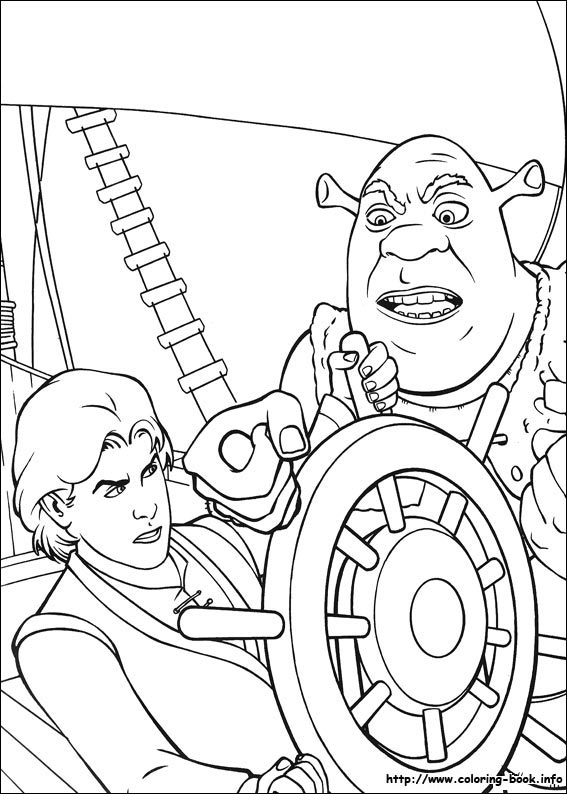 shrek 3 coloring pages