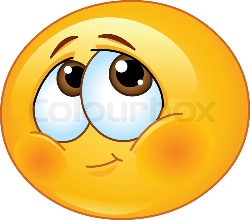 Shy emoticon | Colourbox