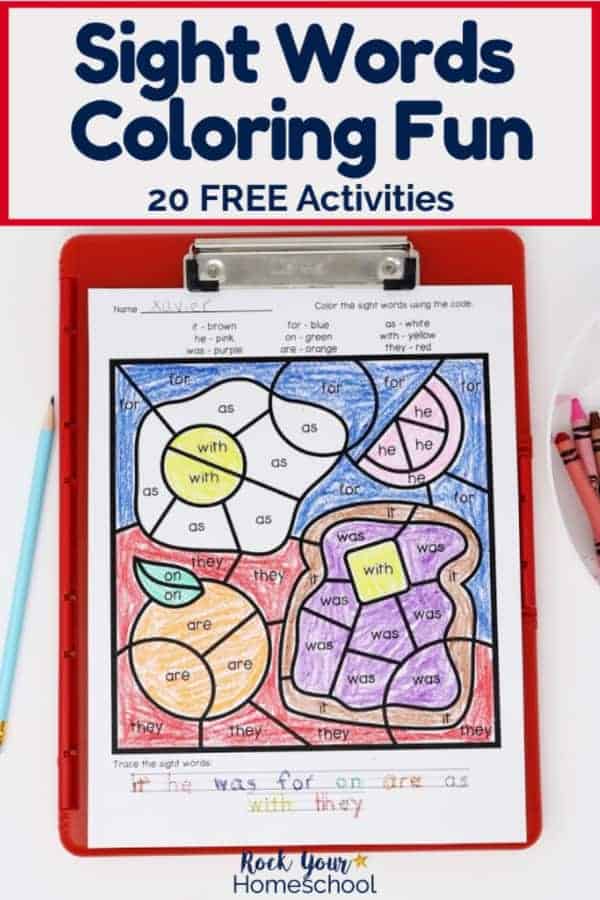 sight word coloring pages