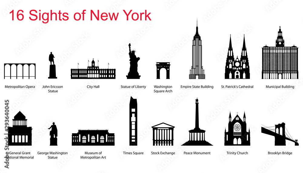 16 Sights of NEW YORK, SG- design Foto, Poster, Wandbilder bei ...