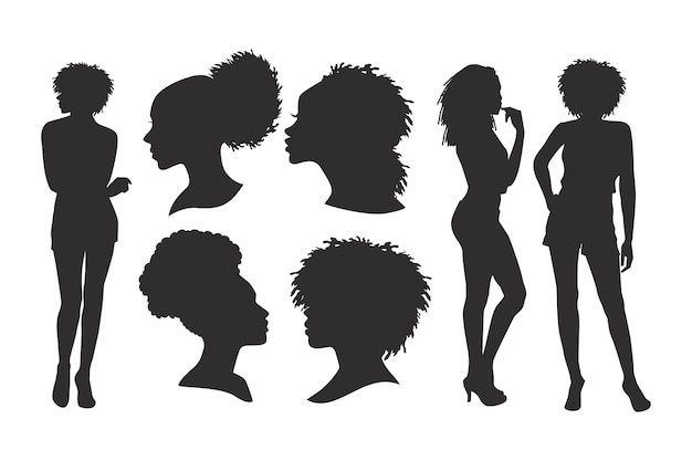 silhouette of a black woman