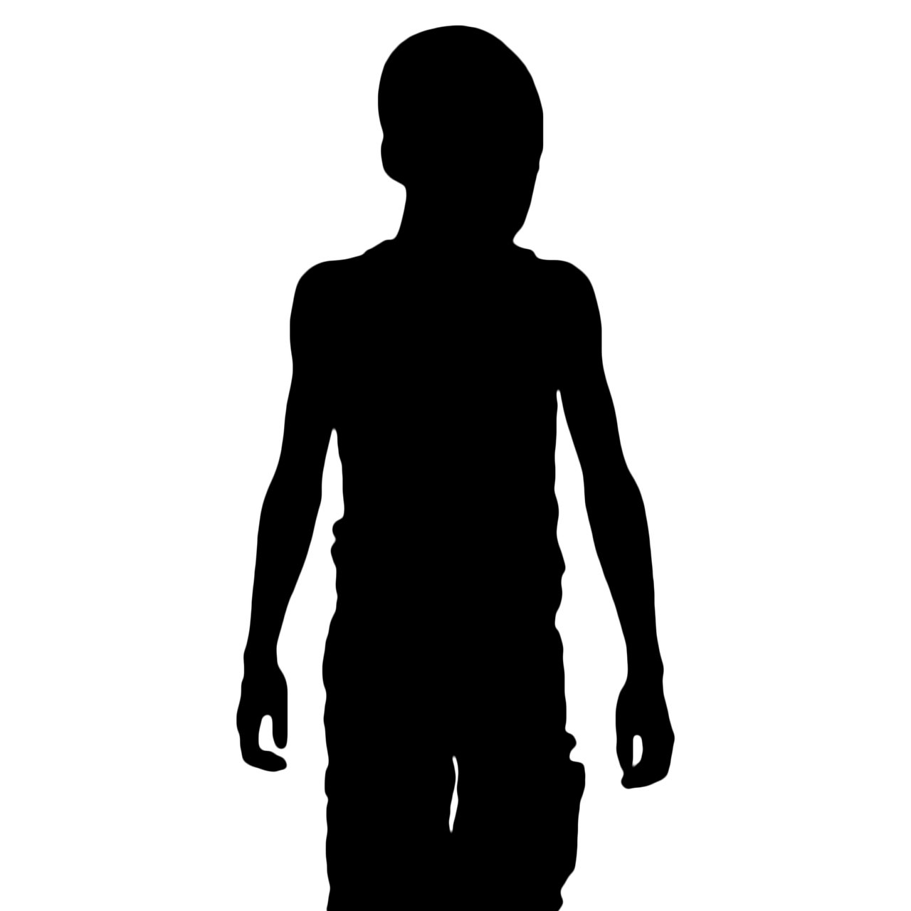 silhouette of a boy