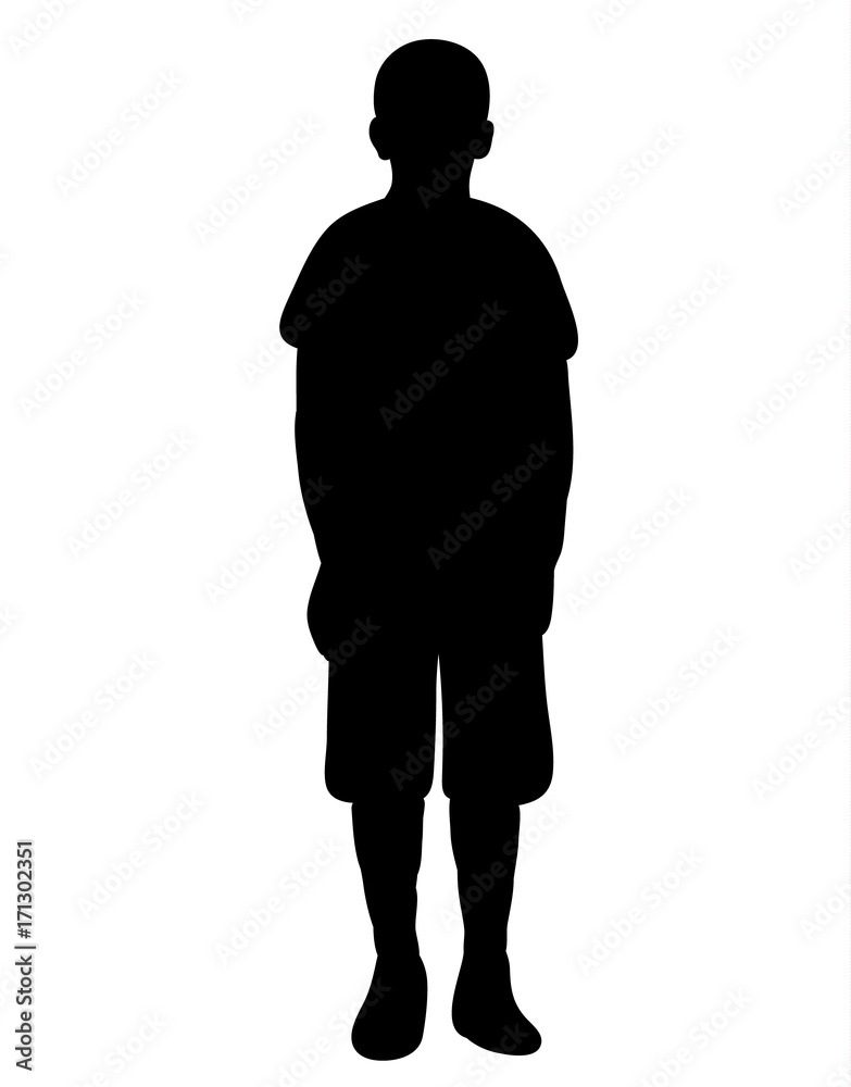 silhouette of a boy