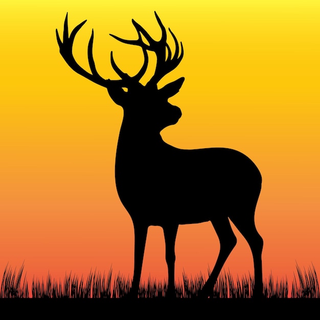 silhouette of a deer