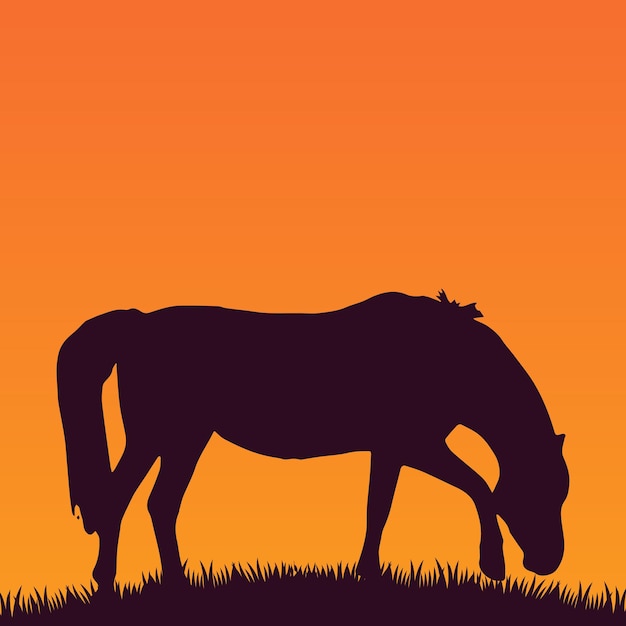 silhouette of a horse