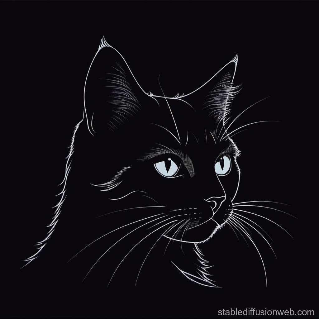 silhouette of cat