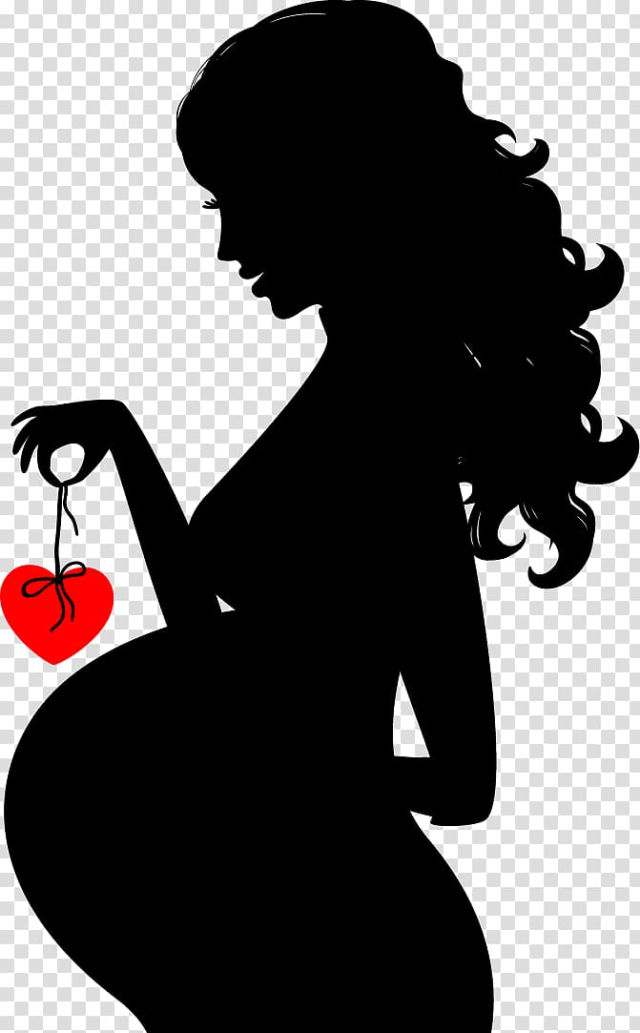 silhouette of pregnant woman clipart