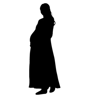 silhouette of pregnant woman clipart