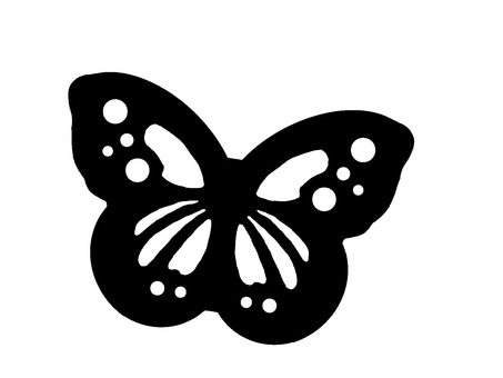 simple butterfly black and white