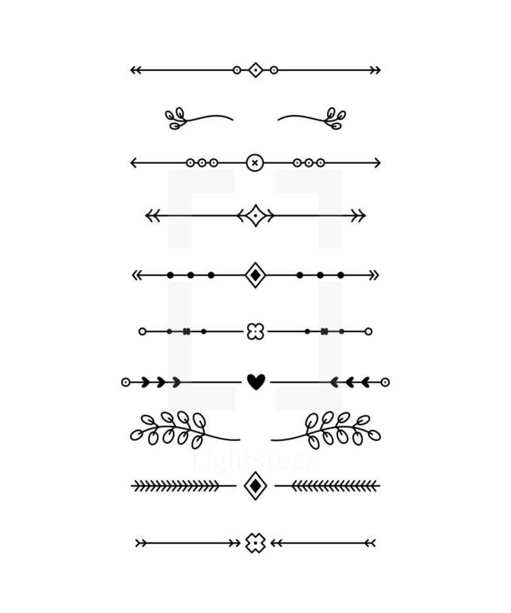 Text dividers in simple minimalistic style — Design element ...