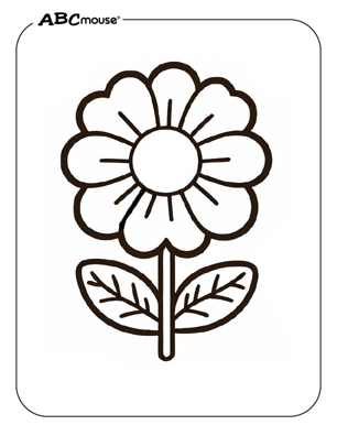 simple flower coloring pages