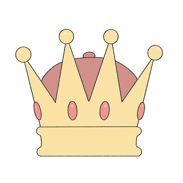 simple king crown drawing