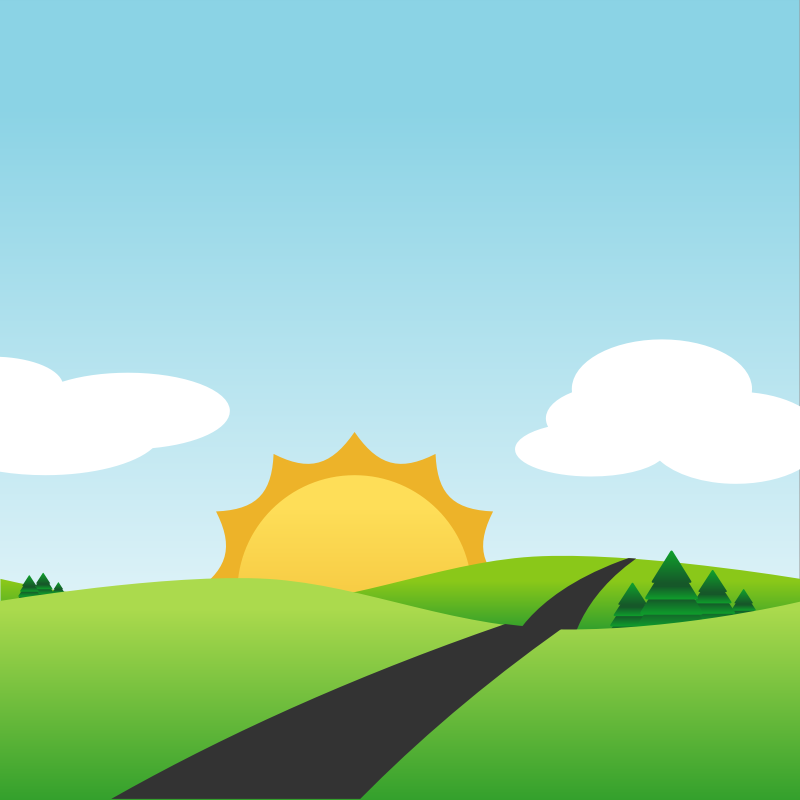 simple landscape cliparts