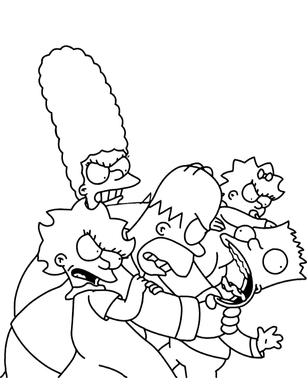 simpsons coloring page