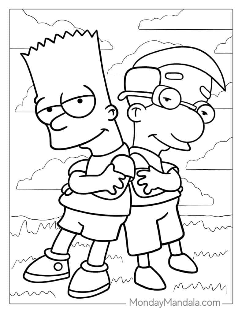 simpsons coloring pages to print