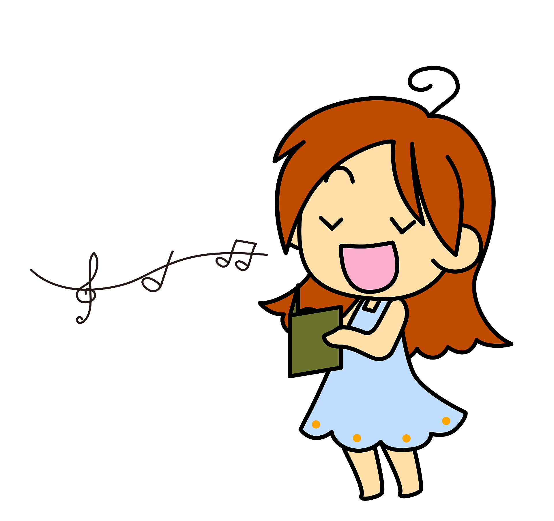 Girl is singing - Free vector clipart images on clipart library.com