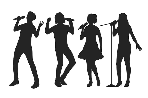 singer silhouette cliparts