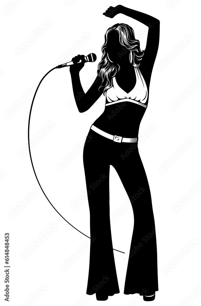 singer silhouette cliparts