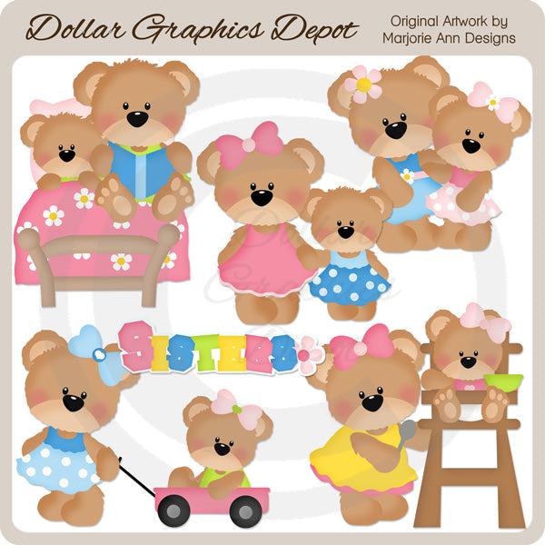 sister bear cliparts