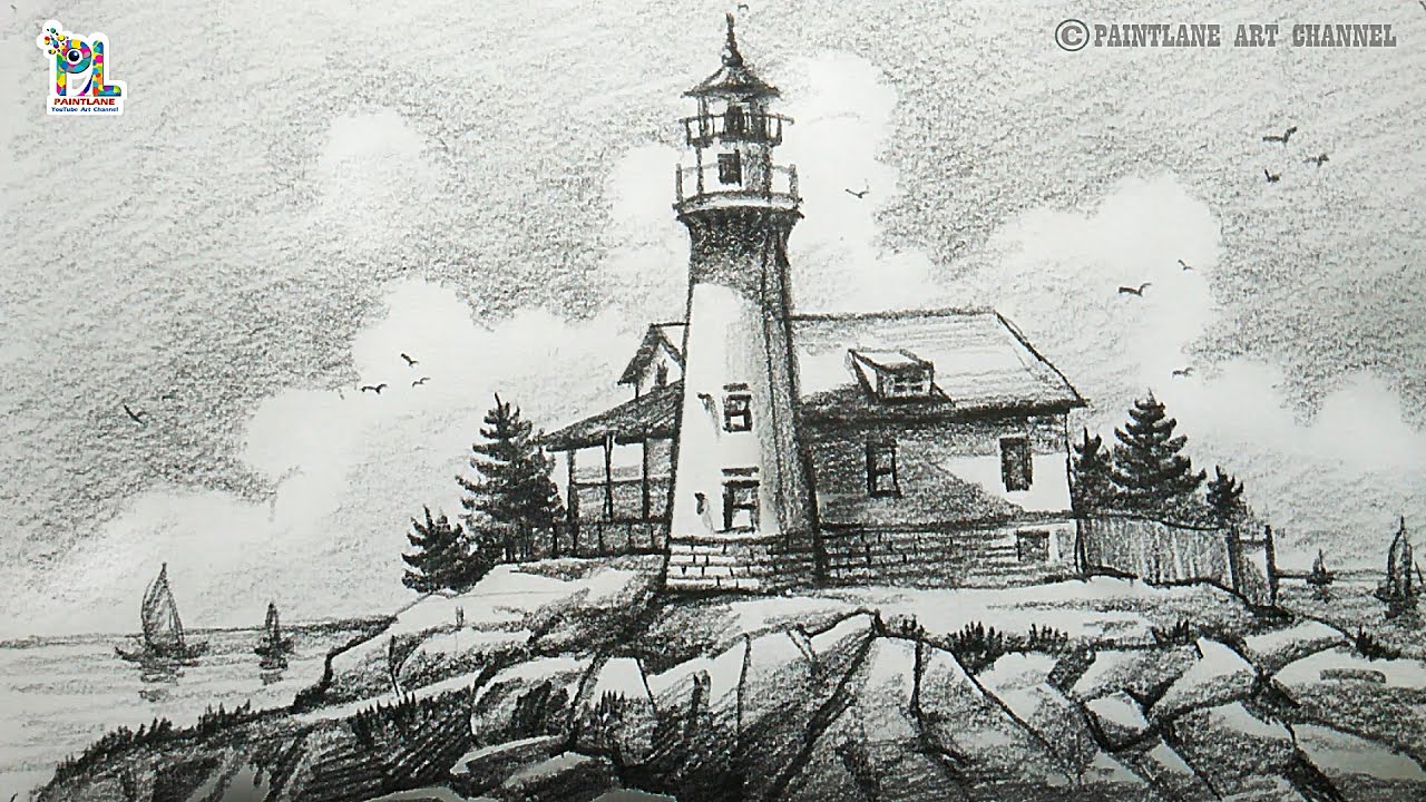 sketches of lighthouses