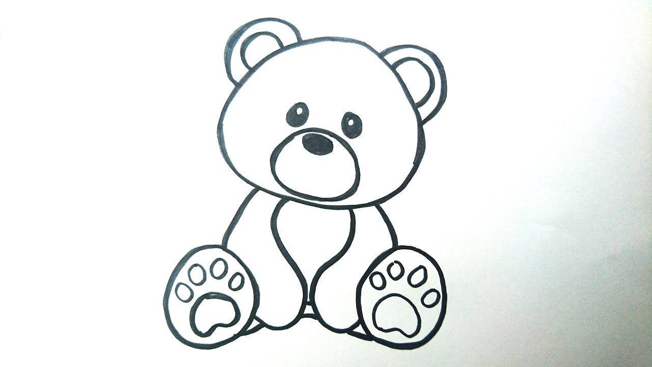 How to draw a teddy bear / how to color a teddy bear / how to draw ...