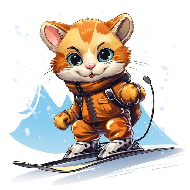 ski cat cliparts