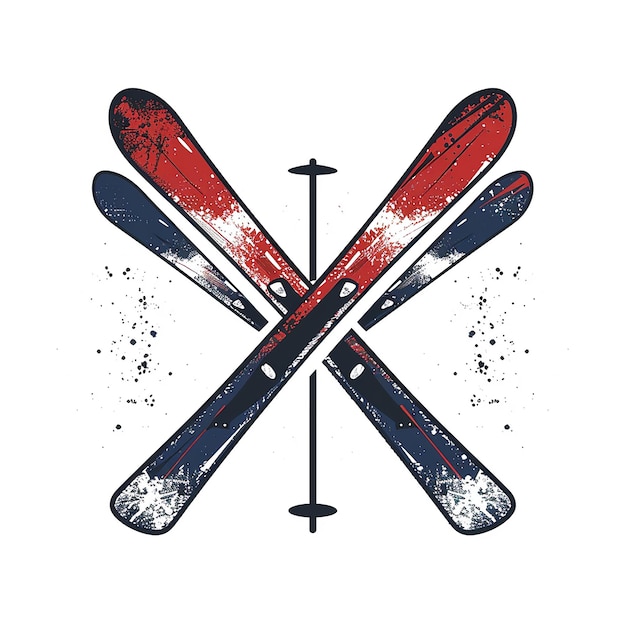 Ski club vector icon isolated on white background | Premium AI ...