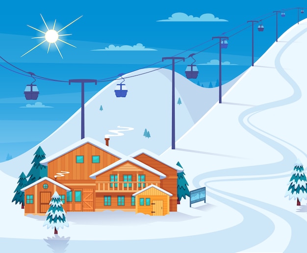 ski mountain cliparts