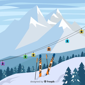 ski mountain cliparts