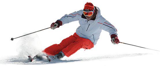 Skiing PNG transparent image download, size: 555x230px