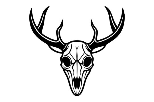 skull antlers cliparts