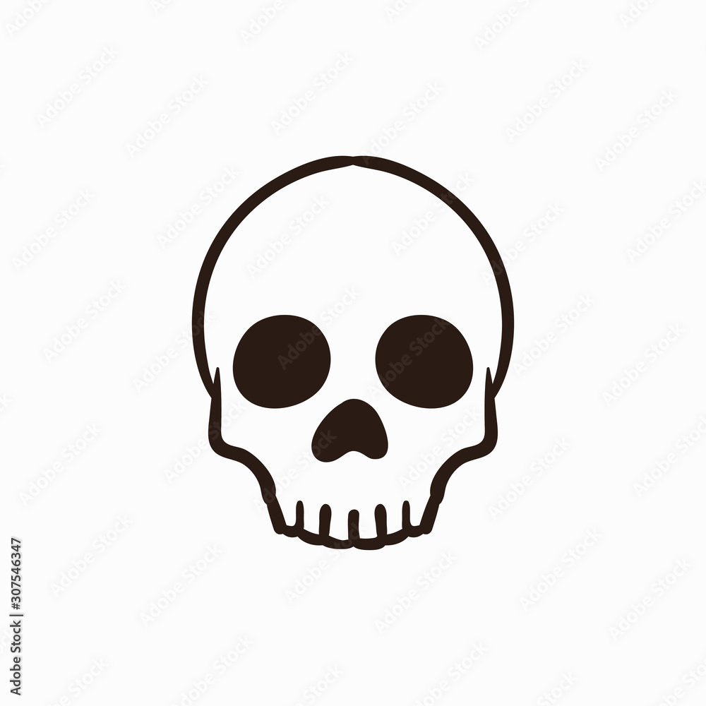 Simple skull logo icon design Stock-Vektorgrafik | Adobe Stock