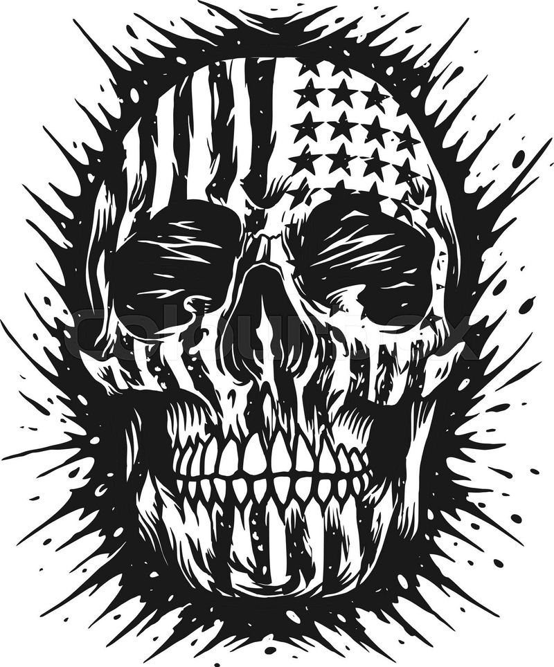 skull silhouette cliparts