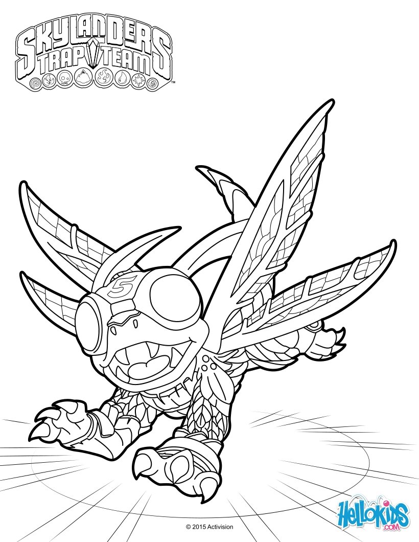 skylanders trap team coloring pages