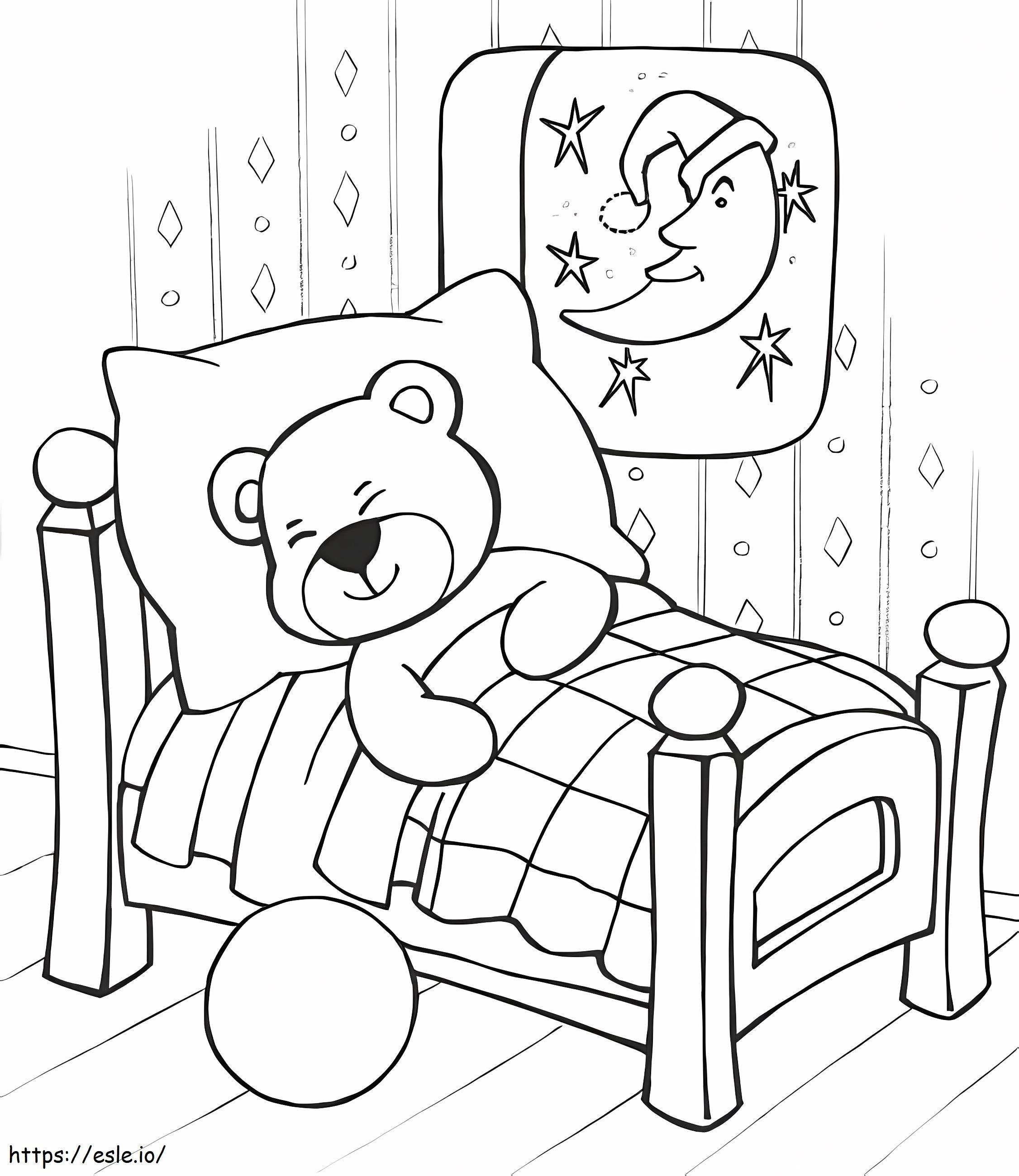 sleeping bear coloring page