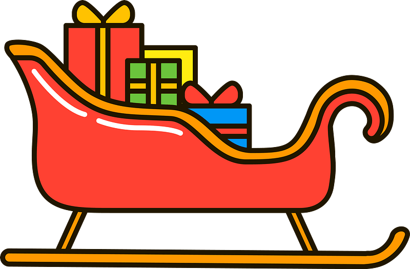 Santa sleigh - Free vector clipart images on clipart library.com