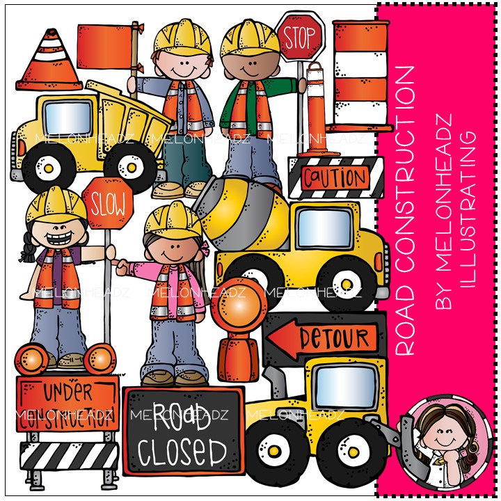 Road Construction clip art - COMBO PACK