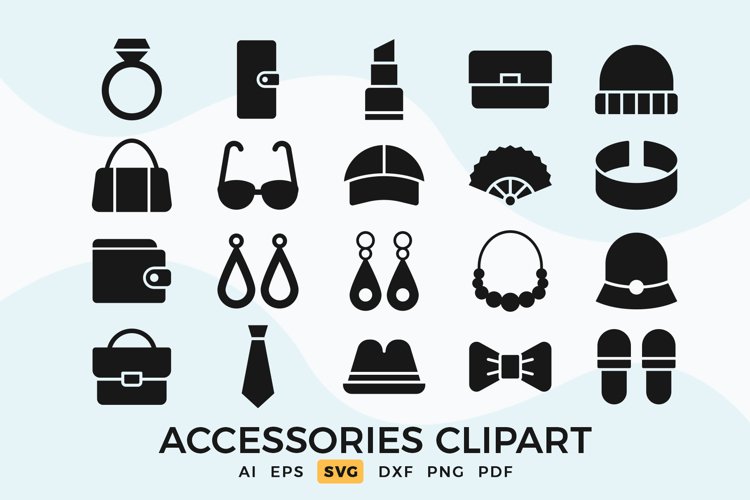 Accessories Clipart SVG Bundle