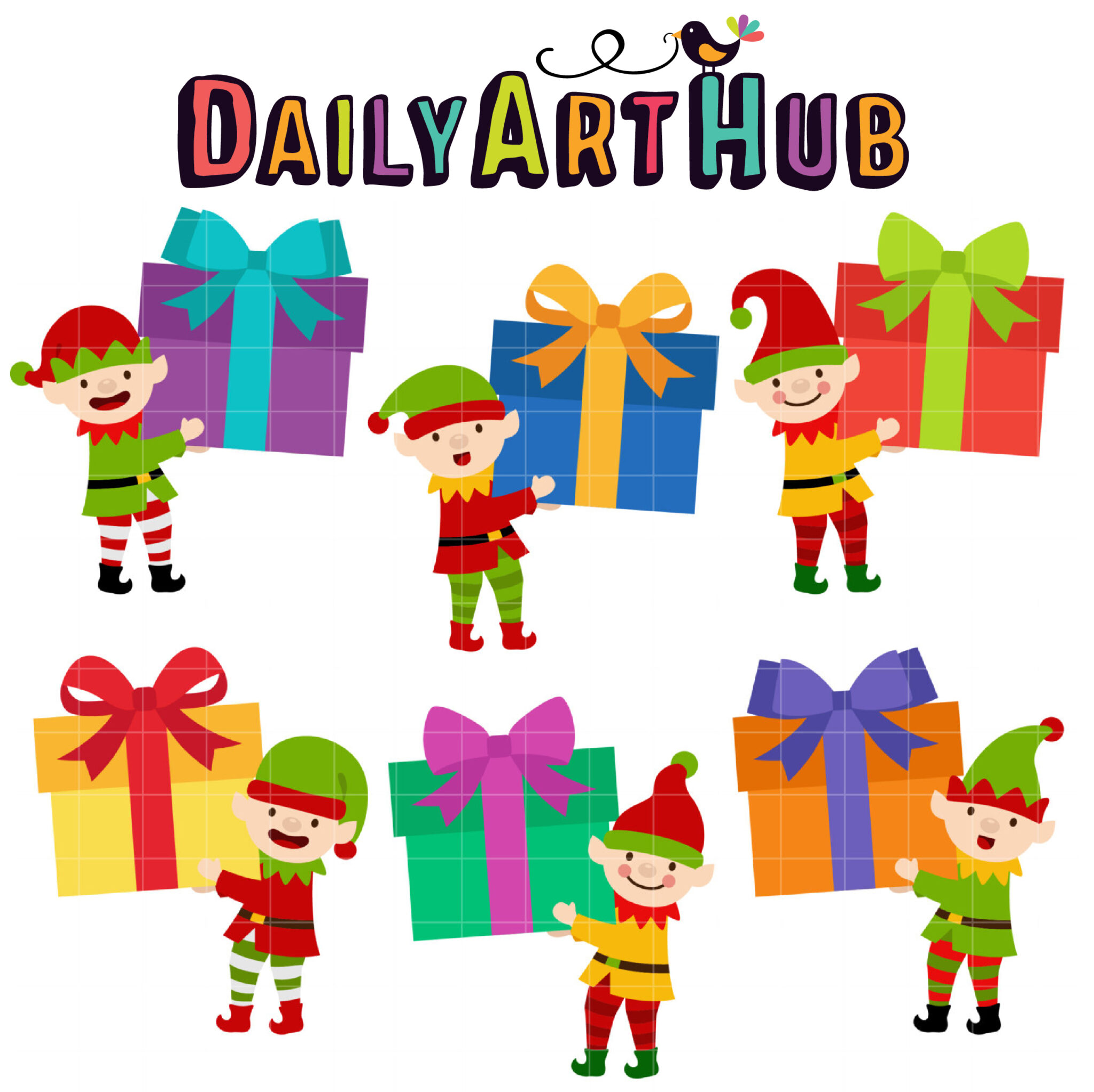 Small Elves Big Gifts Clip Art Set – Daily Art Hub // Graphics ...