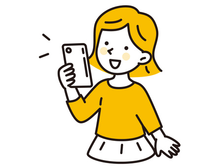 smartphone girl cliparts