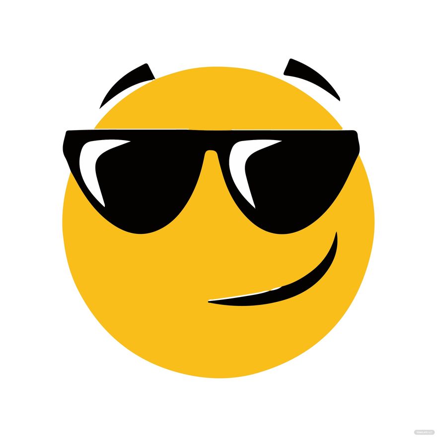 Smiley Face Sunglasses clipart in Illustrator, JPEG, EPS, SVG, PNG ...
